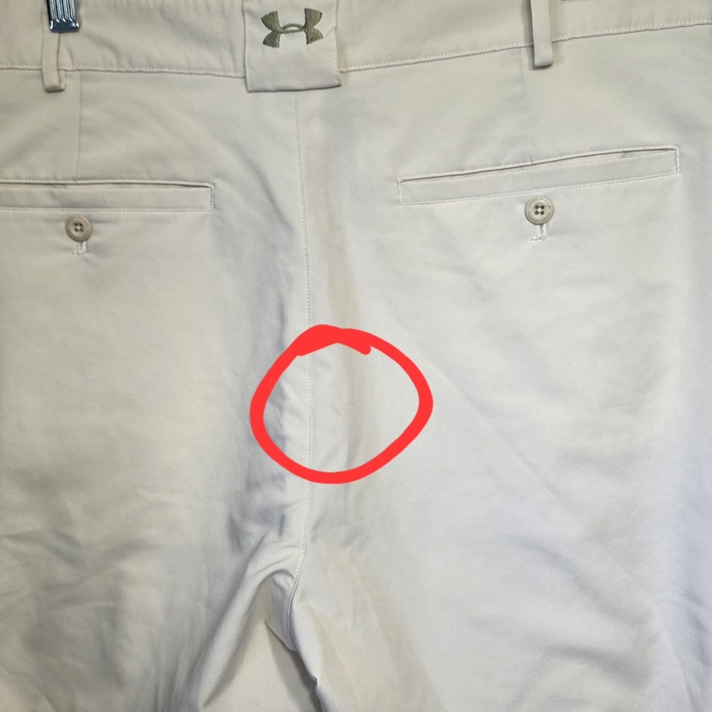 Under Armour Mens‎ 36x30 Performance Golf Pants Mens Beige Cream Wicking Tech - Picture 3 of 13